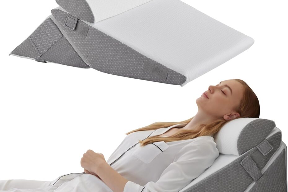 Elevate Comfort: The Ultimate Review of the 3PCS Wedge Pillow Headboard Set for Recovery and Relaxation